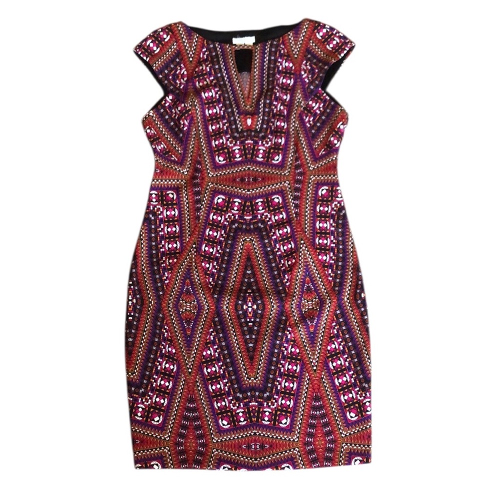 London Times | Geometric Patterned Dress